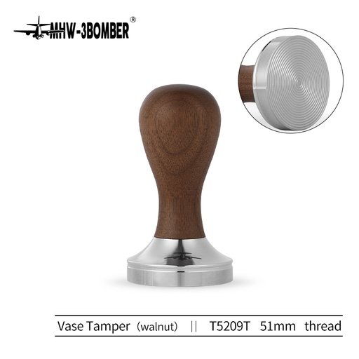 MHW-3BOMBER Vase Tamper (Walnut) Thread